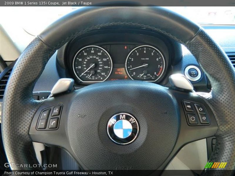 Jet Black / Taupe 2009 BMW 1 Series 135i Coupe