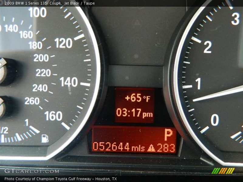 Jet Black / Taupe 2009 BMW 1 Series 135i Coupe