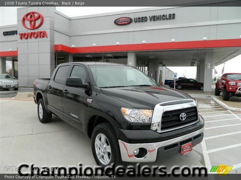 Black / Beige 2008 Toyota Tundra CrewMax