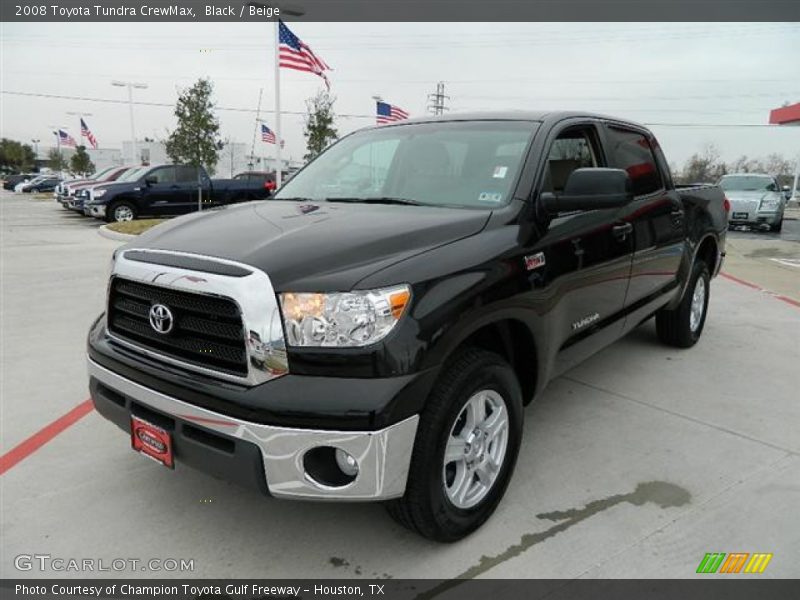 Black / Beige 2008 Toyota Tundra CrewMax