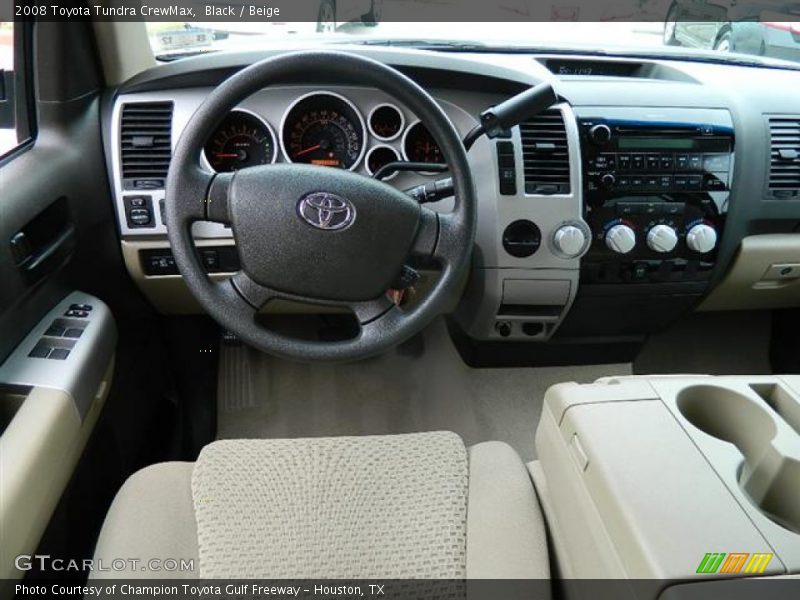 Black / Beige 2008 Toyota Tundra CrewMax