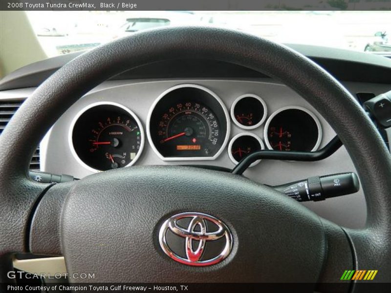 Black / Beige 2008 Toyota Tundra CrewMax