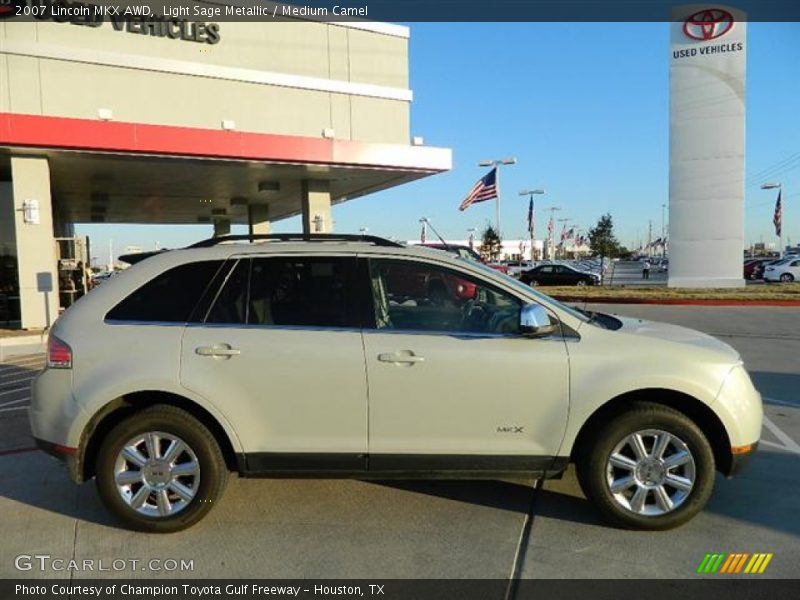 Light Sage Metallic / Medium Camel 2007 Lincoln MKX AWD