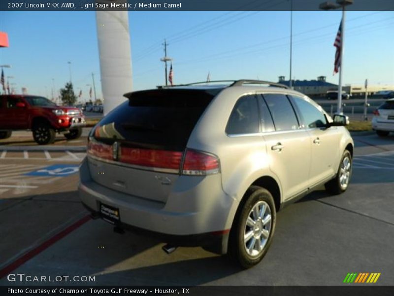 Light Sage Metallic / Medium Camel 2007 Lincoln MKX AWD
