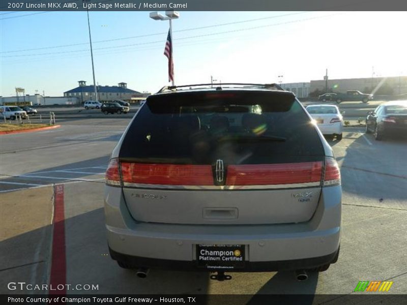 Light Sage Metallic / Medium Camel 2007 Lincoln MKX AWD