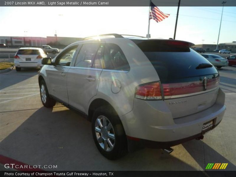 Light Sage Metallic / Medium Camel 2007 Lincoln MKX AWD