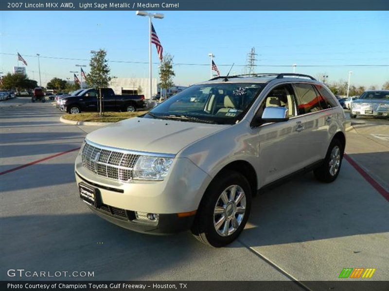 Light Sage Metallic / Medium Camel 2007 Lincoln MKX AWD