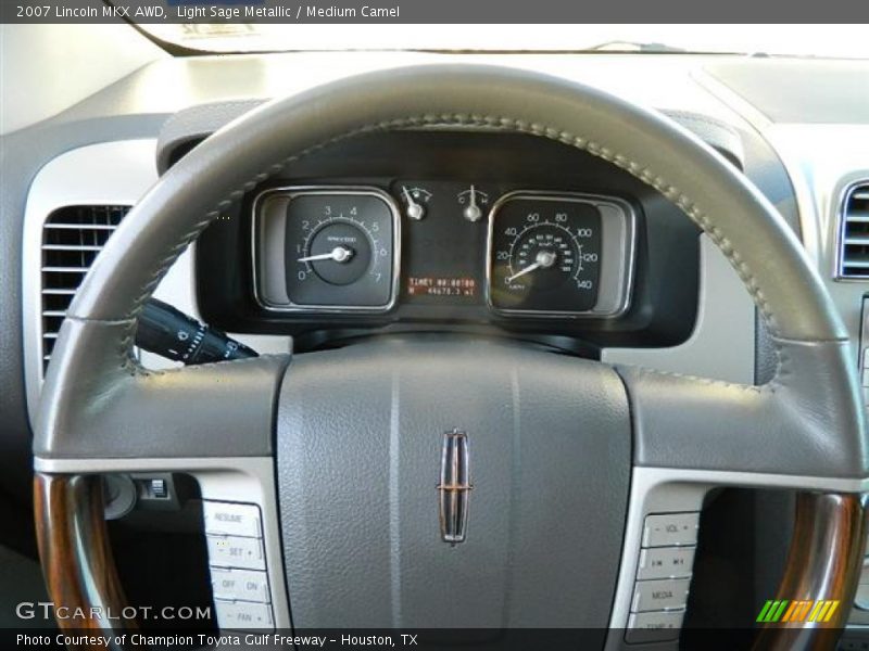 Light Sage Metallic / Medium Camel 2007 Lincoln MKX AWD