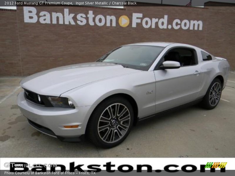 Ingot Silver Metallic / Charcoal Black 2012 Ford Mustang GT Premium Coupe