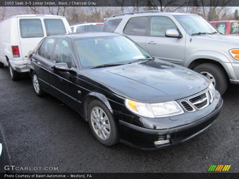 Black / Charcoal Gray 2003 Saab 9-5 Linear Sedan