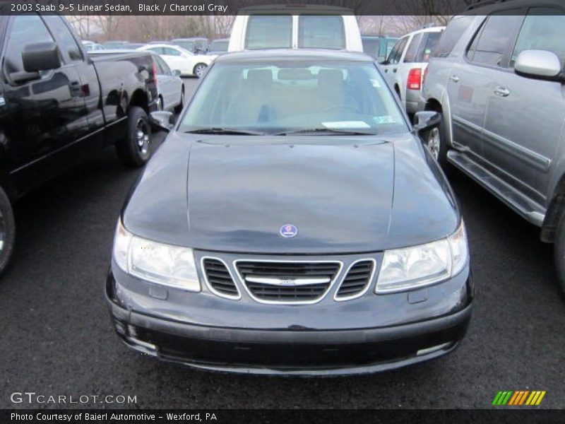 Black / Charcoal Gray 2003 Saab 9-5 Linear Sedan