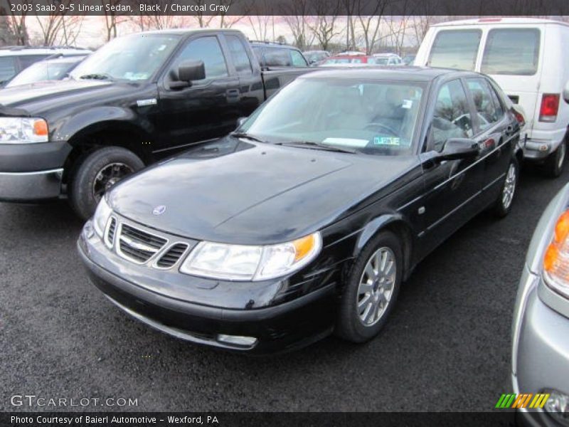 Black / Charcoal Gray 2003 Saab 9-5 Linear Sedan