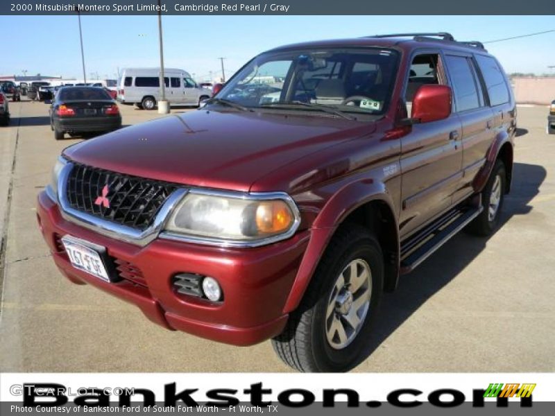 Cambridge Red Pearl / Gray 2000 Mitsubishi Montero Sport Limited