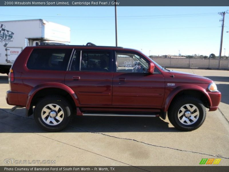 Cambridge Red Pearl / Gray 2000 Mitsubishi Montero Sport Limited