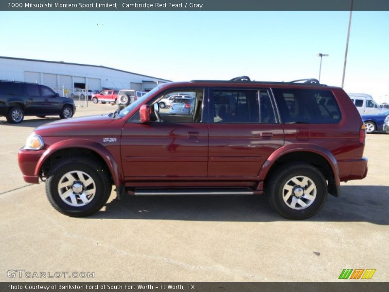 Cambridge Red Pearl / Gray 2000 Mitsubishi Montero Sport Limited