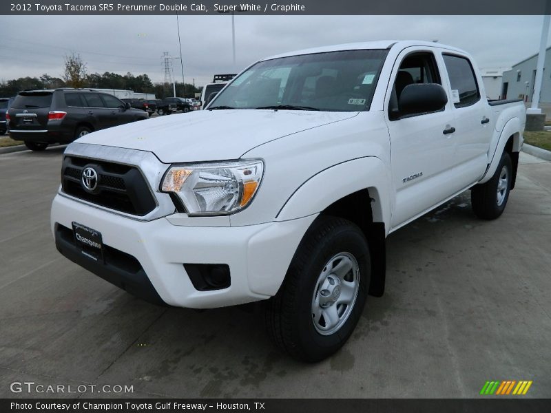 Super White / Graphite 2012 Toyota Tacoma SR5 Prerunner Double Cab
