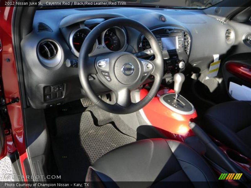 Cayenne Red / Black/Red Leather/Red Trim 2012 Nissan Juke SL