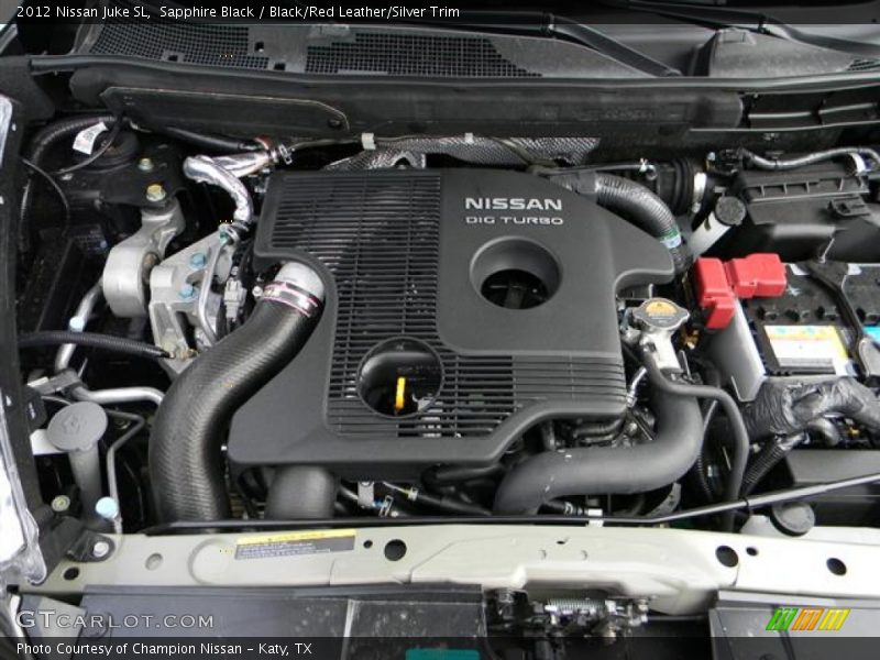 Sapphire Black / Black/Red Leather/Silver Trim 2012 Nissan Juke SL