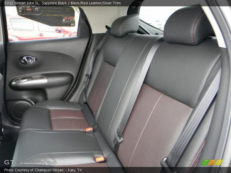 Sapphire Black / Black/Red Leather/Silver Trim 2012 Nissan Juke SL