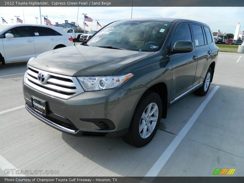 Cypress Green Pearl / Sand Beige 2012 Toyota Highlander