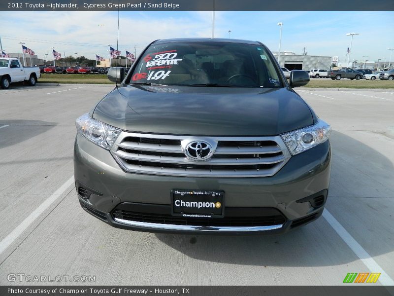 Cypress Green Pearl / Sand Beige 2012 Toyota Highlander