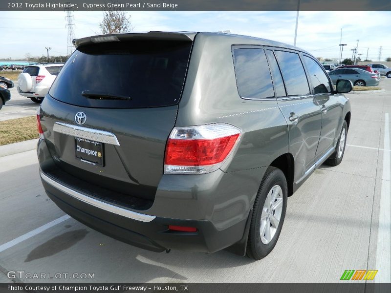 Cypress Green Pearl / Sand Beige 2012 Toyota Highlander