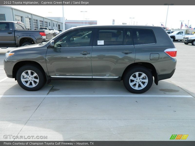 Cypress Green Pearl / Sand Beige 2012 Toyota Highlander