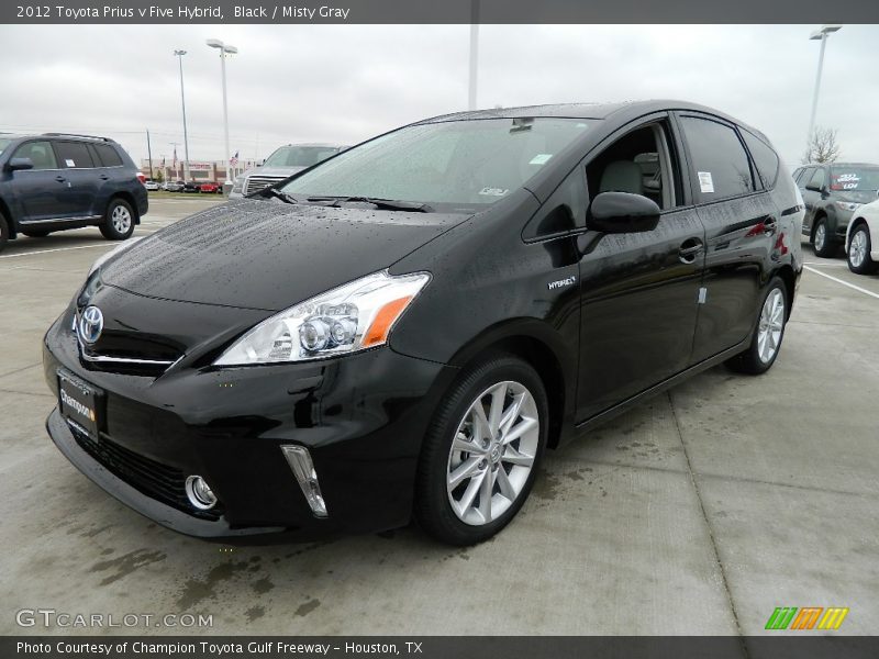 Black / Misty Gray 2012 Toyota Prius v Five Hybrid