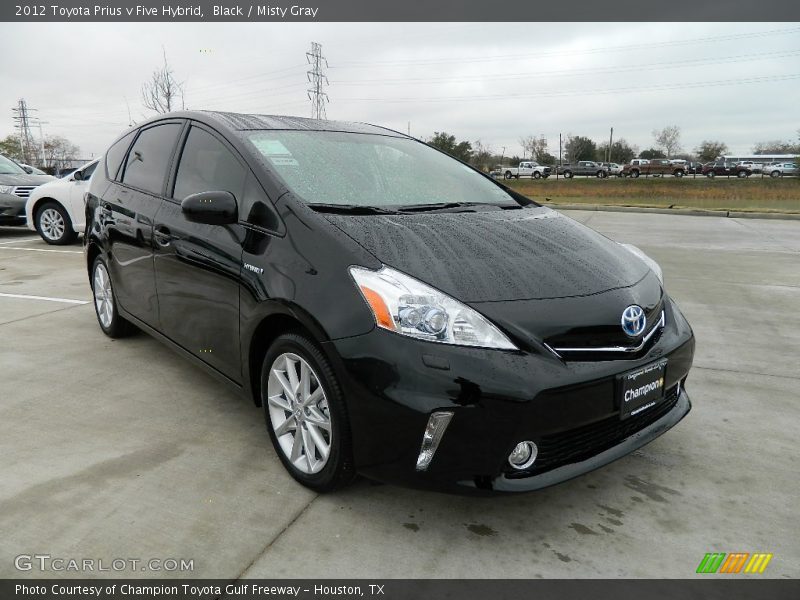 Black / Misty Gray 2012 Toyota Prius v Five Hybrid