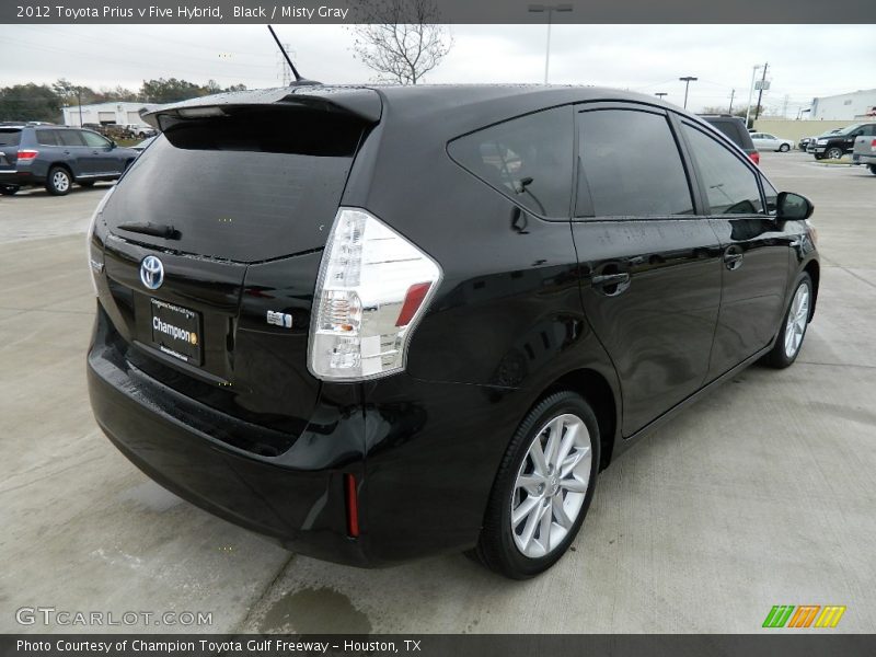 Black / Misty Gray 2012 Toyota Prius v Five Hybrid