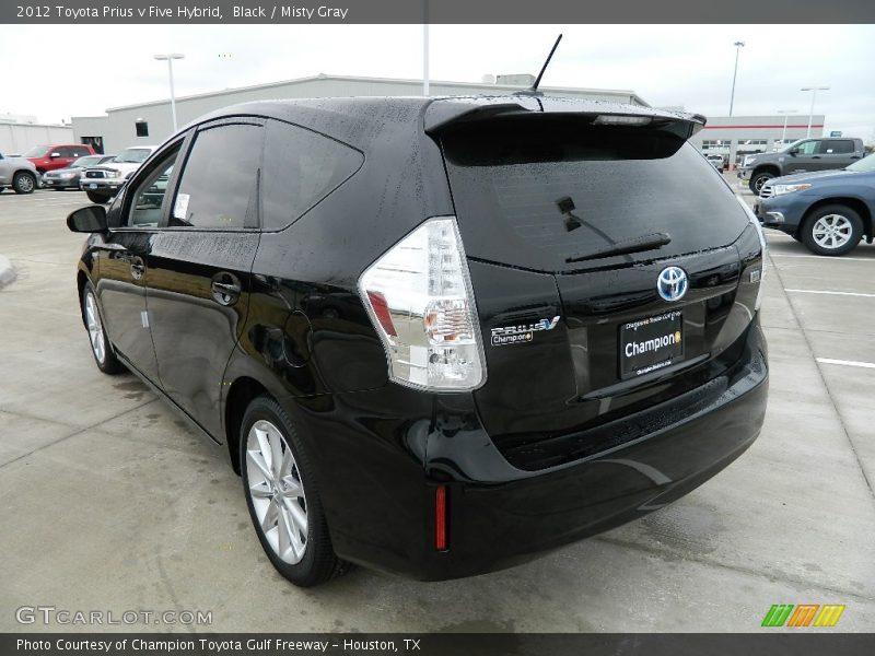 Black / Misty Gray 2012 Toyota Prius v Five Hybrid