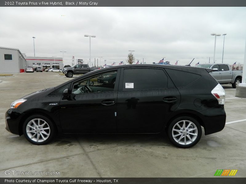 Black / Misty Gray 2012 Toyota Prius v Five Hybrid