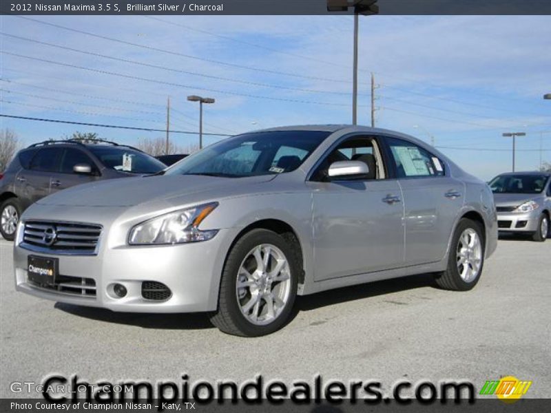 Brilliant Silver / Charcoal 2012 Nissan Maxima 3.5 S