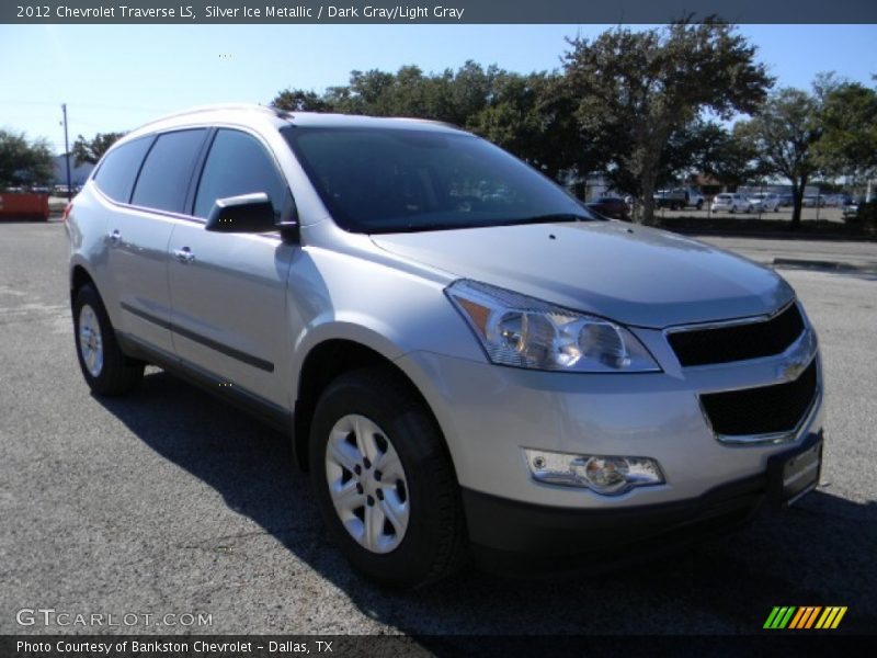 Silver Ice Metallic / Dark Gray/Light Gray 2012 Chevrolet Traverse LS