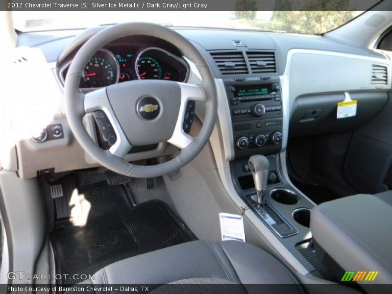 Silver Ice Metallic / Dark Gray/Light Gray 2012 Chevrolet Traverse LS