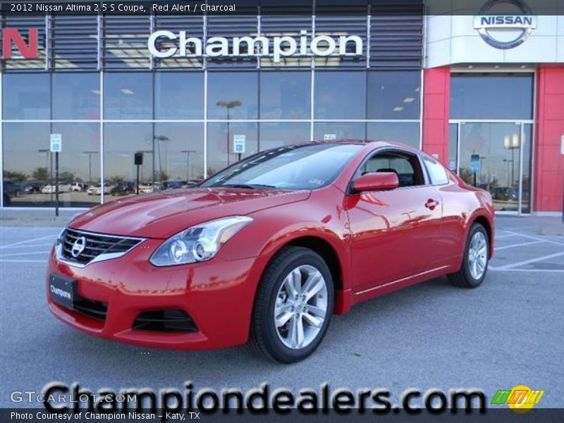 Red Alert / Charcoal 2012 Nissan Altima 2.5 S Coupe