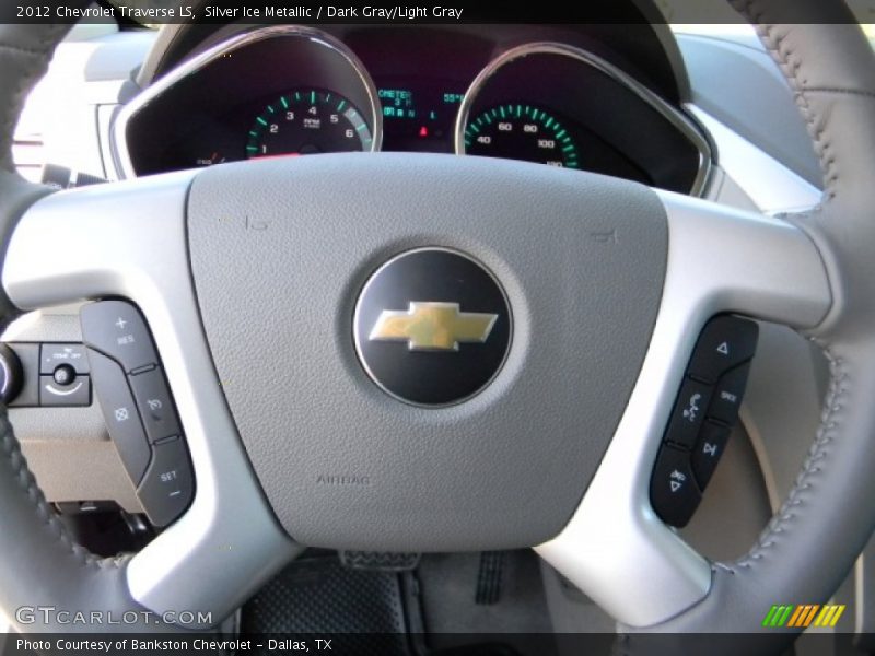 Silver Ice Metallic / Dark Gray/Light Gray 2012 Chevrolet Traverse LS