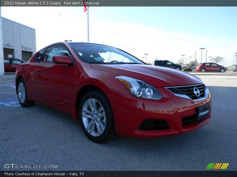 Red Alert / Charcoal 2012 Nissan Altima 2.5 S Coupe