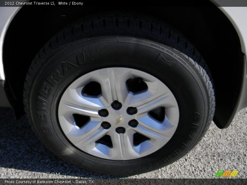 White / Ebony 2012 Chevrolet Traverse LS