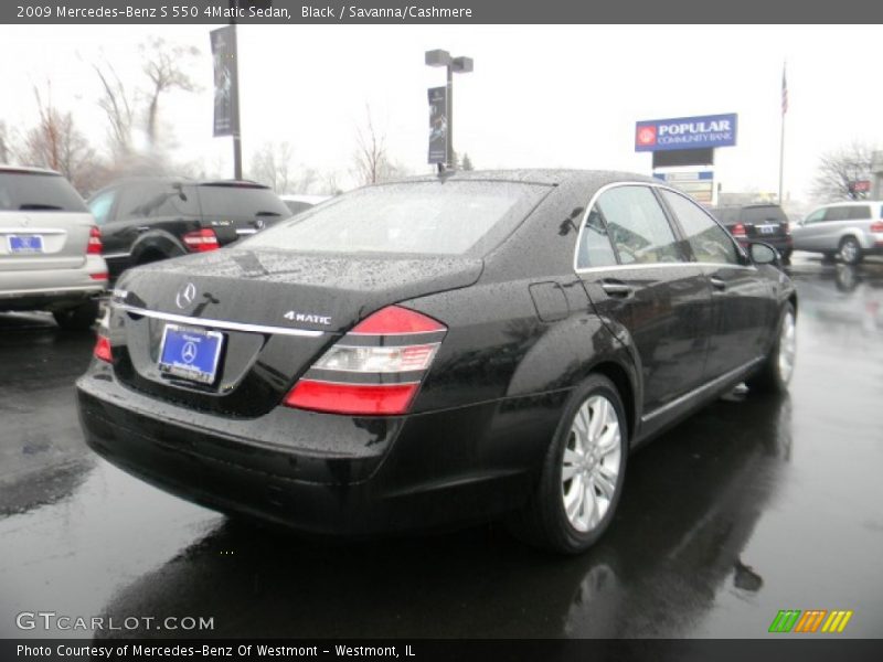 Black / Savanna/Cashmere 2009 Mercedes-Benz S 550 4Matic Sedan