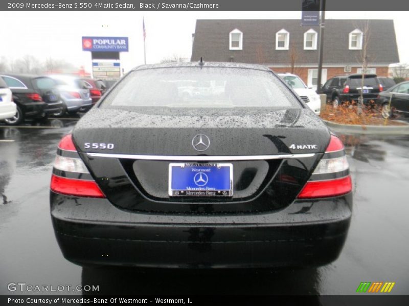 Black / Savanna/Cashmere 2009 Mercedes-Benz S 550 4Matic Sedan