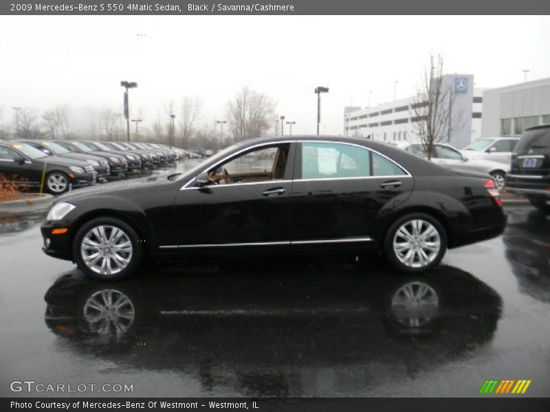 Black / Savanna/Cashmere 2009 Mercedes-Benz S 550 4Matic Sedan