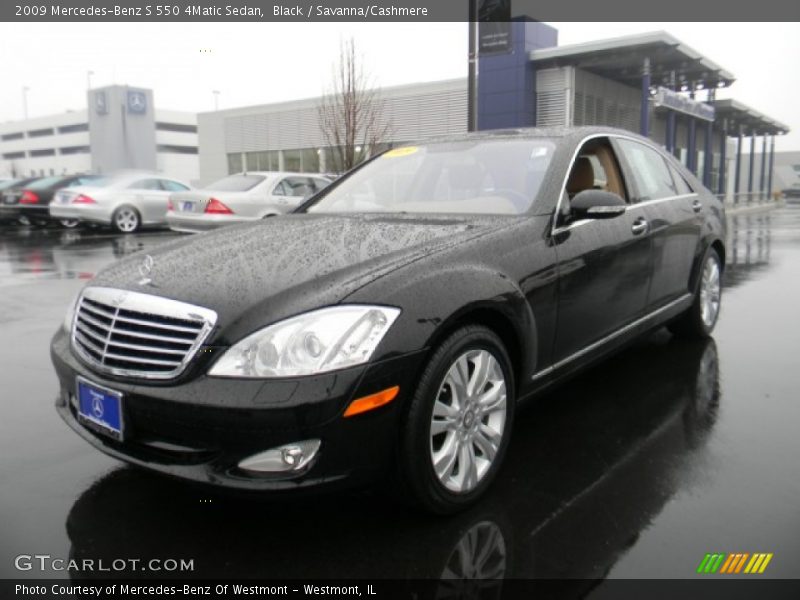 Black / Savanna/Cashmere 2009 Mercedes-Benz S 550 4Matic Sedan