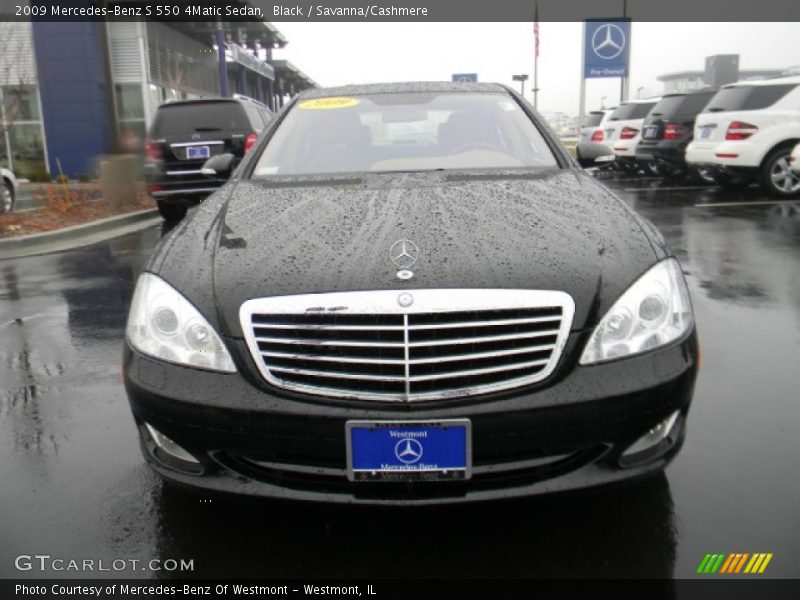 Black / Savanna/Cashmere 2009 Mercedes-Benz S 550 4Matic Sedan