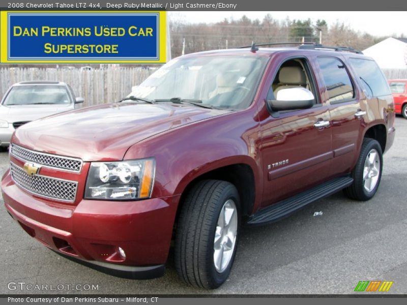 Deep Ruby Metallic / Light Cashmere/Ebony 2008 Chevrolet Tahoe LTZ 4x4