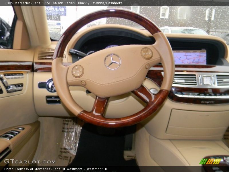 Black / Savanna/Cashmere 2009 Mercedes-Benz S 550 4Matic Sedan