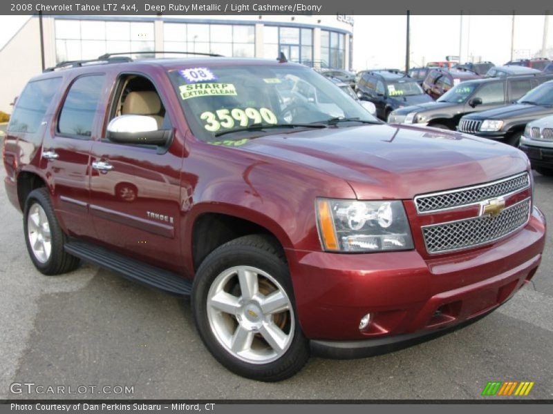 Deep Ruby Metallic / Light Cashmere/Ebony 2008 Chevrolet Tahoe LTZ 4x4