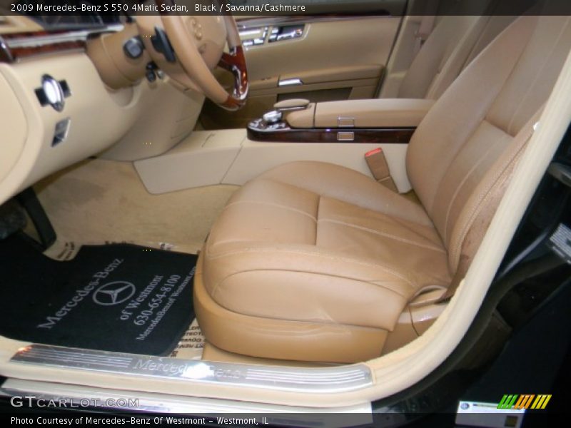 Black / Savanna/Cashmere 2009 Mercedes-Benz S 550 4Matic Sedan