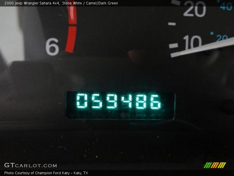 Stone White / Camel/Dark Green 2000 Jeep Wrangler Sahara 4x4