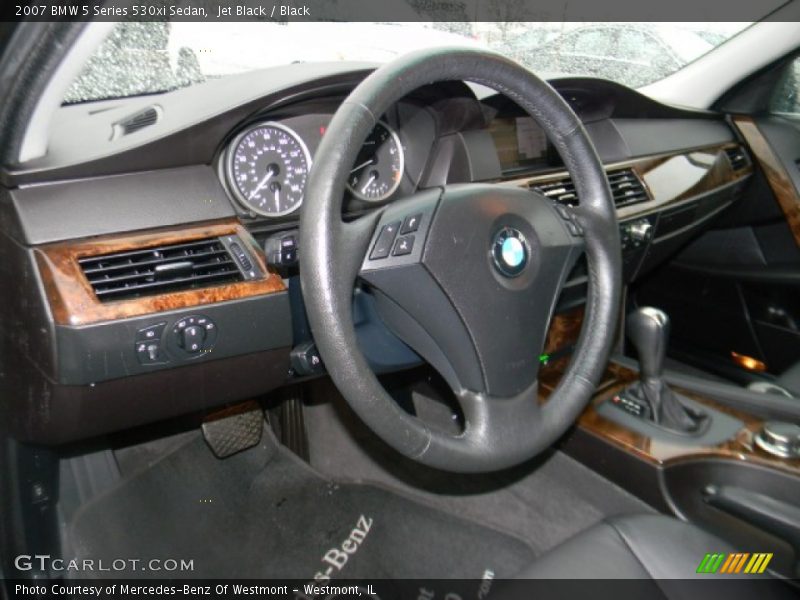 Jet Black / Black 2007 BMW 5 Series 530xi Sedan